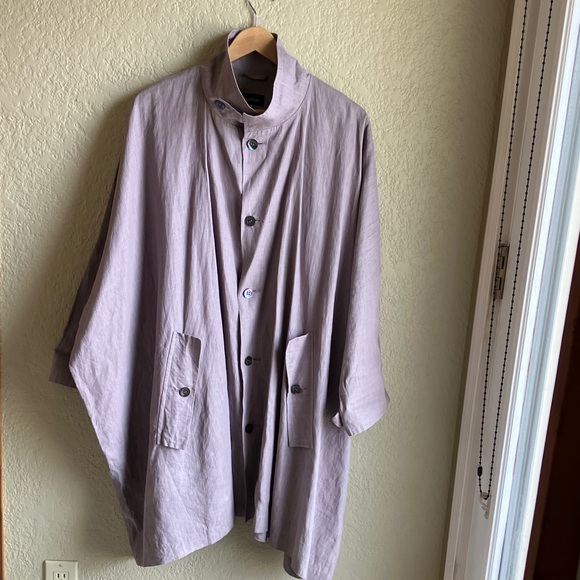 eskandar Jackets & Blazers - Eskandar boxy cape/coat linen